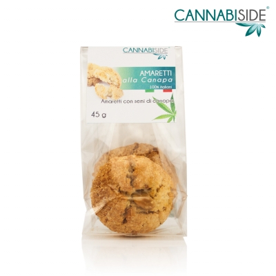 Cannabis Biscuit with Hemp Seeds; Amaretto from Italy