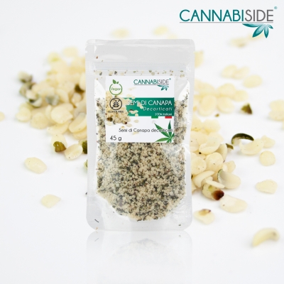 Semi di Canapa Decorticati 45g. Scopri lo Snack Naturale, Senza Glutine, Senza Lattosio e Senza Conservanti. Lo Snack completamente Vegano dalla Cannabis