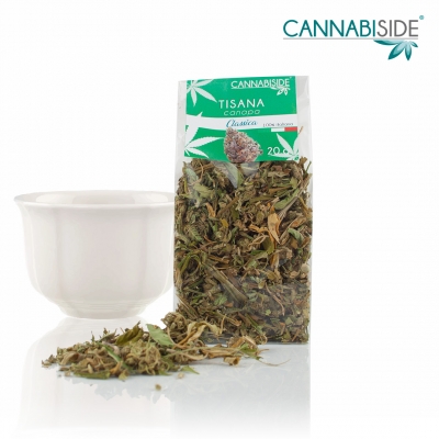 tisana infuso tè the alla cannabis sativa busta da 20 grammi